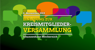 Einladung zur Kreismitgliederversammlung am 8. November 2019 in Mechernich