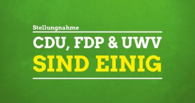CDU, FDP & UWV sind einig