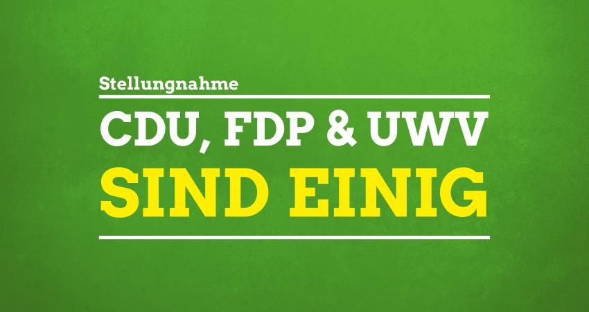 CDU, FDP & UWV sind einig