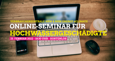 Kostenloses Online-Seminar für Hochwassergeschädigte