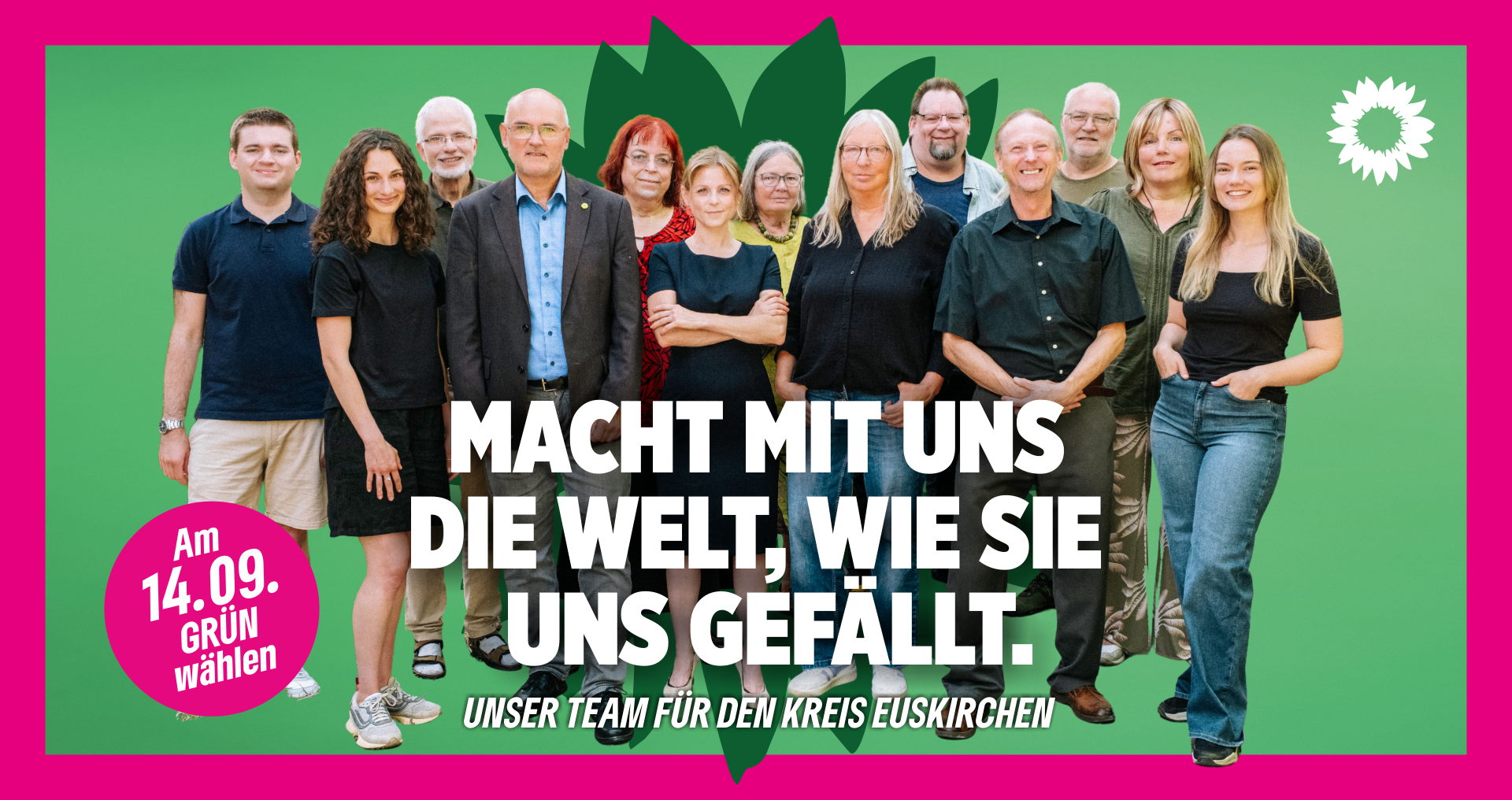 Das GRÜNE Team für die Kommunalwahl 2025 im Kreis Euskirchen
